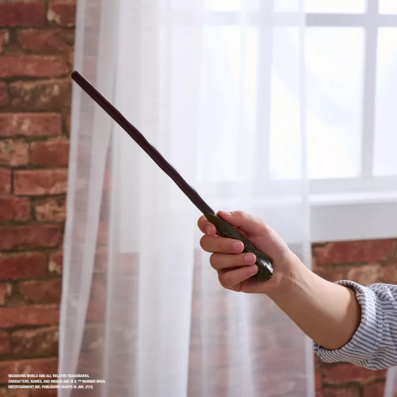 Wizarding World Harry Potter, 12 colių magiškas kolekcinis Ron Weasley lazdelė, stovas ir lieto metalo ikona, magiški artefaktai, aksesuaras kostiumams