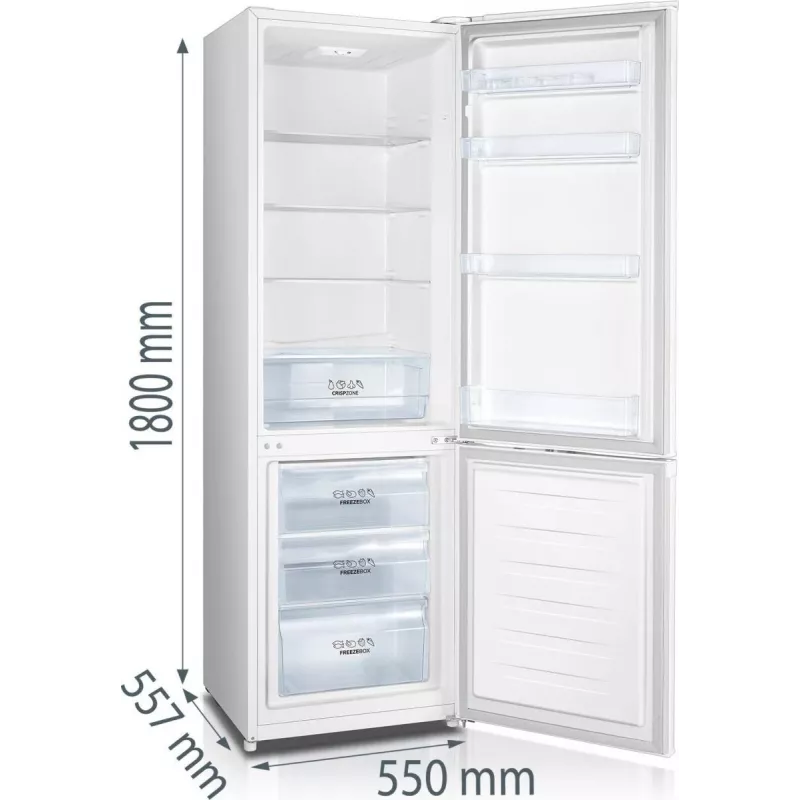 Gorenje Kombinuotas šaldytuvas-šaldiklis RK418DPW4 BE, 269 L, N-ST, 39 dB, 3.2 kg/24h, D, Baltas
