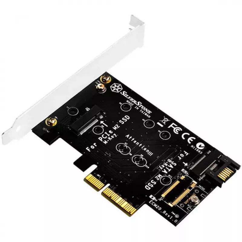 Sąsajos plokštė Sidabrinėstone ECM20 vidinė PCIe SATA