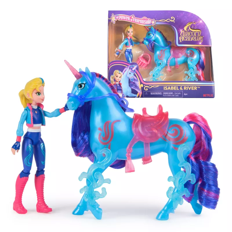 Žaislinė figūrėlė Spin Master Unicorn Academy Isabel su tikrais karčiais ir uodega bei šepetėliu