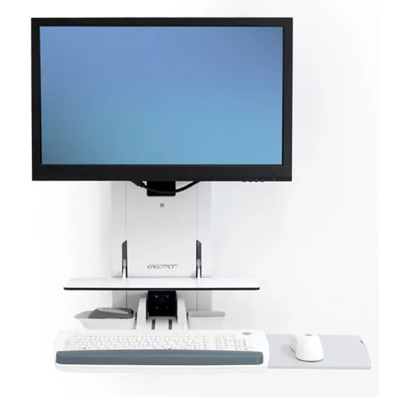 ERGOTRON Styleview Vertikalus pakėlimas sėdėti-stovėti paciento kambariui (balta)