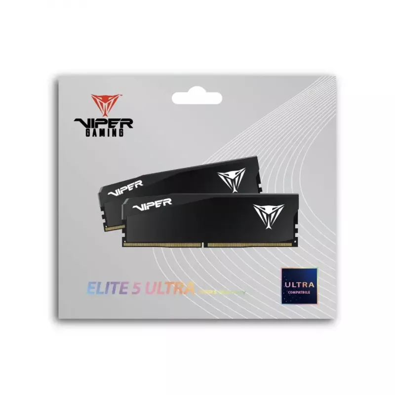 Staliniams kompiuteriams skirta DDR5 RAM PATRIOT Viper Elite 5 Ultra 64GB (2x32GB) 6000MHz CL28 1.4V su aušinimo radiatoriumi