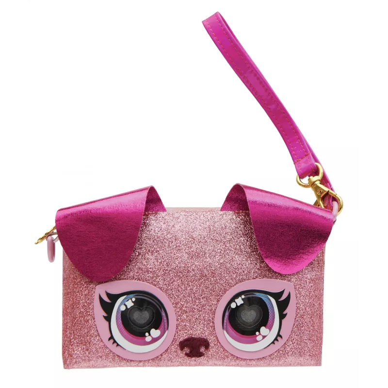 Purse Pets „Keepin’ It Clutch Dazzling Diva“ šuniuko žaislas ir riešinė su šviečiančiomis vaivorykštės spalvų akimis, mergaičių žaislai nuo 4 metų