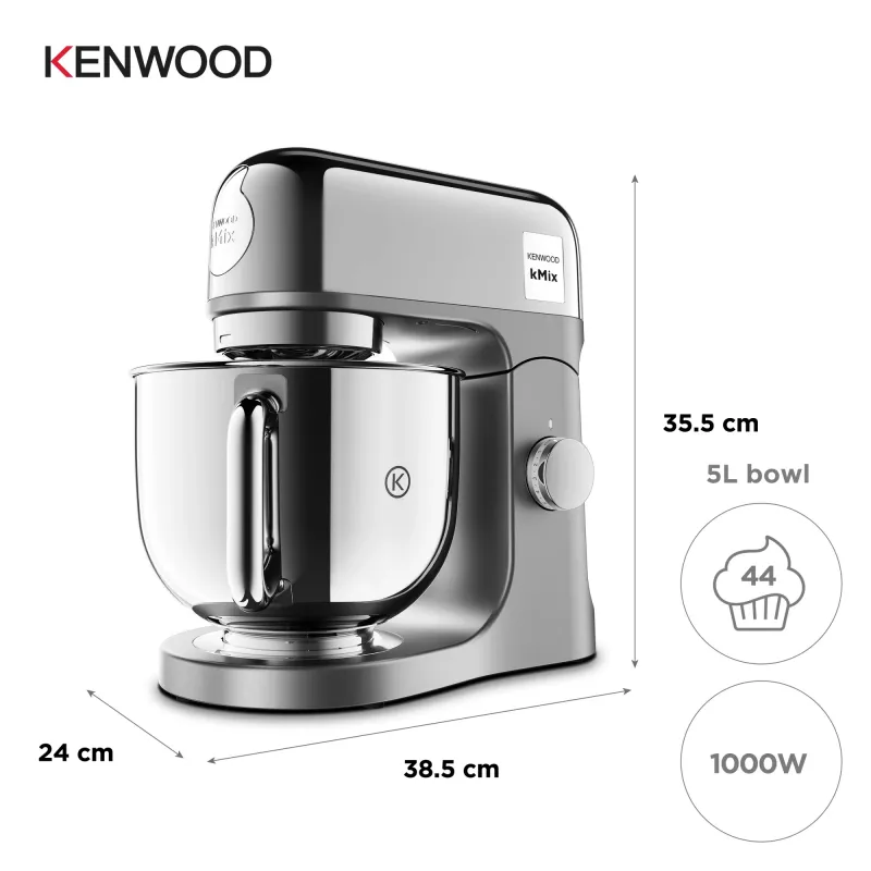Stovas maišytuvas Kenwood kMix Special Edition KMX760ACH — 1000 W, chromas, nerūdijančio plieno dubuo