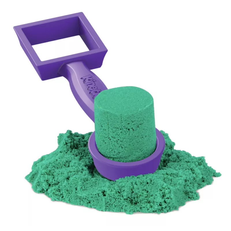 Kinetic Sand , Ultimate Sandisfying Set su 2 lb žaidimų smėlio (rožinis, geltonas ir žalsvai mėlynas), 10 įrankių ir formelių, sensoriniai žaislai vaikams nuo 7 metų