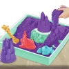 Kinetic Sand, smėlio dėžės rinkinys, kūrybingos Velykų dovanos, 1 svaras purpurinio formuojamo žaidimų smėlio, 4 įrankiai ir formelės, saugykla, sensoriniai žaislai vaikams nuo 3 metų