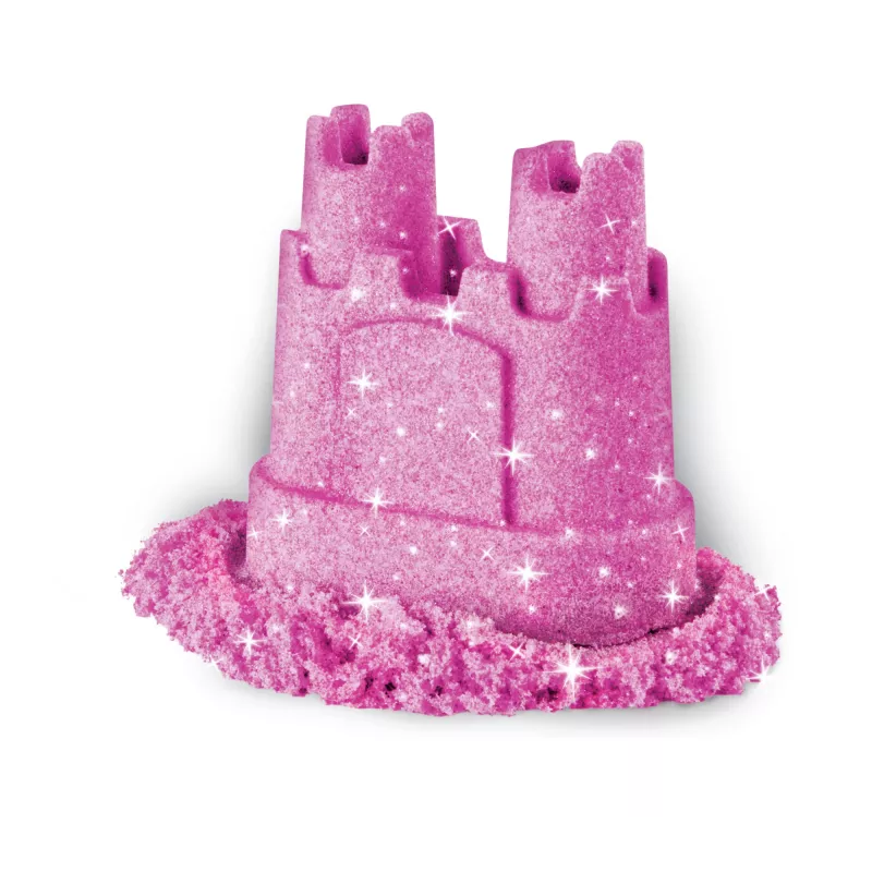 Kinetic Sand, Shimmer Sand 3 rinkinys su formomis ir 12 uncijų, vaikų kinetinis smėlis, 4 metai, netoksiškas, plastikas, mėlyna, rožinė, violetinė
