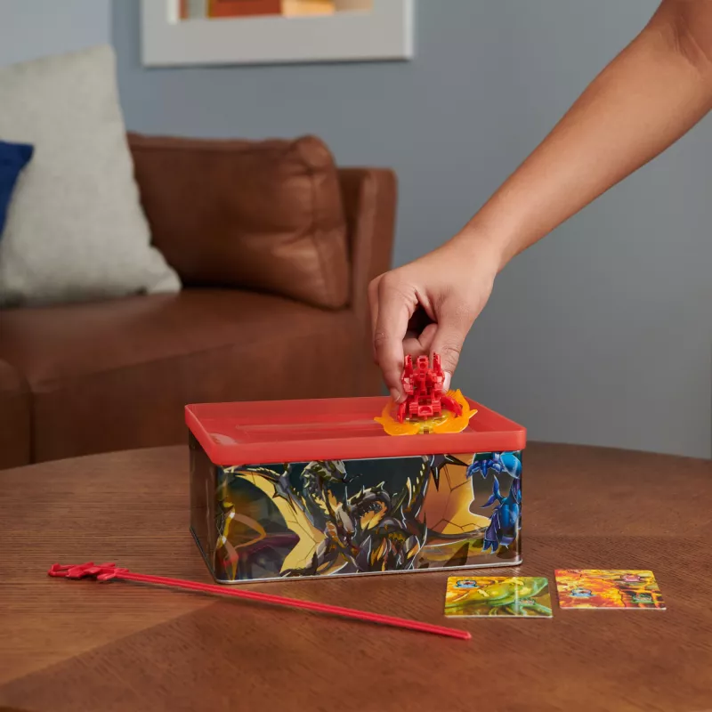 Bakugan Baku-tin su Special Attack Mantid, pritaikomi, besisukantys veiksmo figūrėlė ir žaislų laikymo dėžutė, vaikų žaislai berniukams ir mergaitėms nuo 6 metų