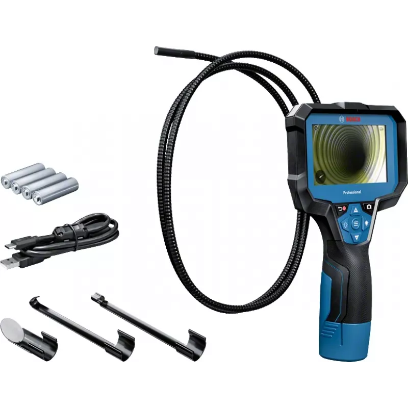 Apžiūros kamera Bosch GIC 12V-4-23 C Professional — maitinama baterijomis 12 V, lankstus 4,23 m kabelis