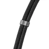 Intenso USB-C įkrovimo dirželio telefono kaklo kabelis 60W greitas įkrovimas reguliuojamas ilgis 1.65m nailonas juodas
