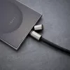 Intenso USB-C įkrovimo dirželio telefono kaklo kabelis 60W greitas įkrovimas reguliuojamas ilgis 1.65m nailonas juodas