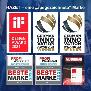 Lizdų ir antgalių rinkinys Hazet 2200SC-31 — 73 vnt., įvairių dydžių pavaros ir įvairūs antgaliai