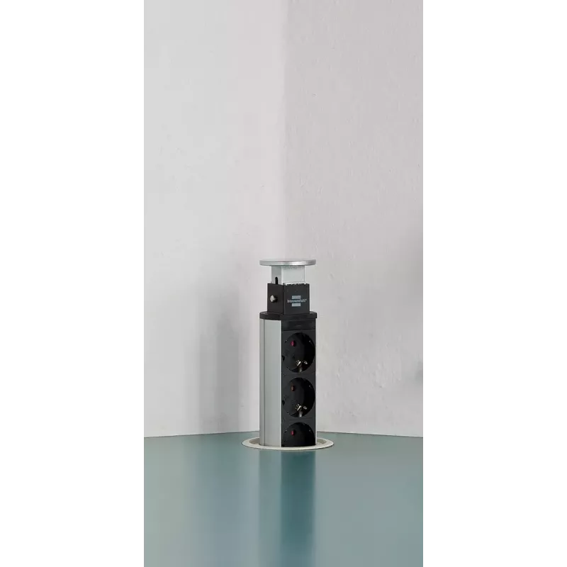 Maitinimo prailgintuvas Brennenstuhl 1396200013 2 m 3 kintamosios srovės lizdai Vidaus Aliuminis Juodas