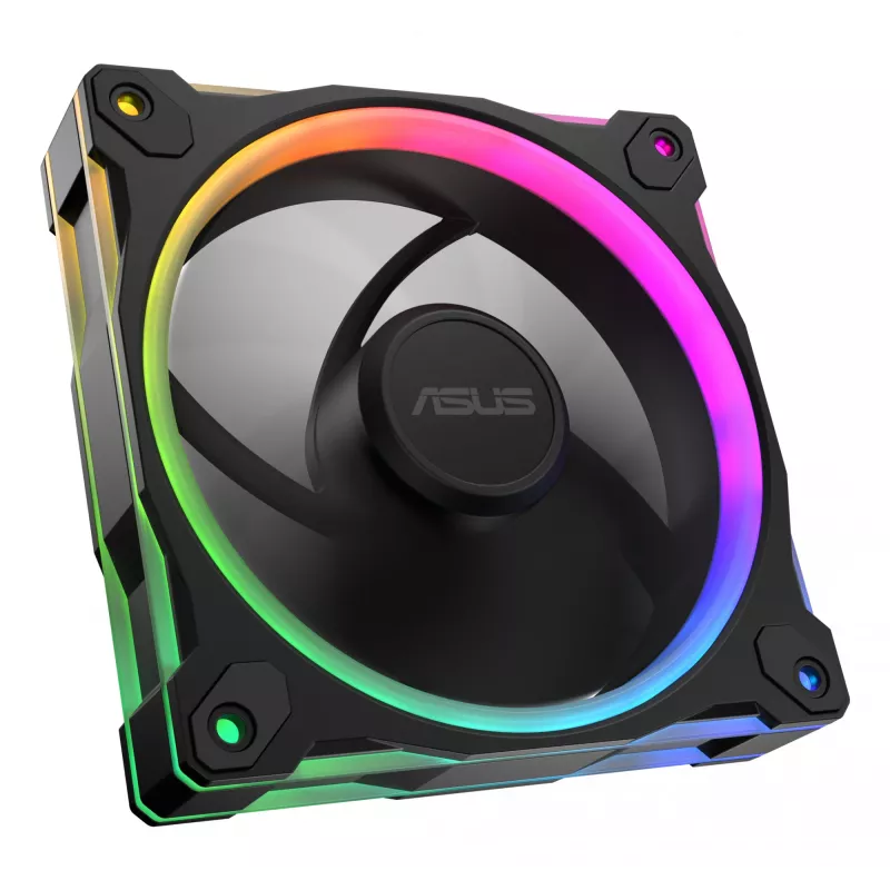 Ventiliatorius ASUS Prime MR120 ARGB Reverse Juoda 12 cm slydimo guolis