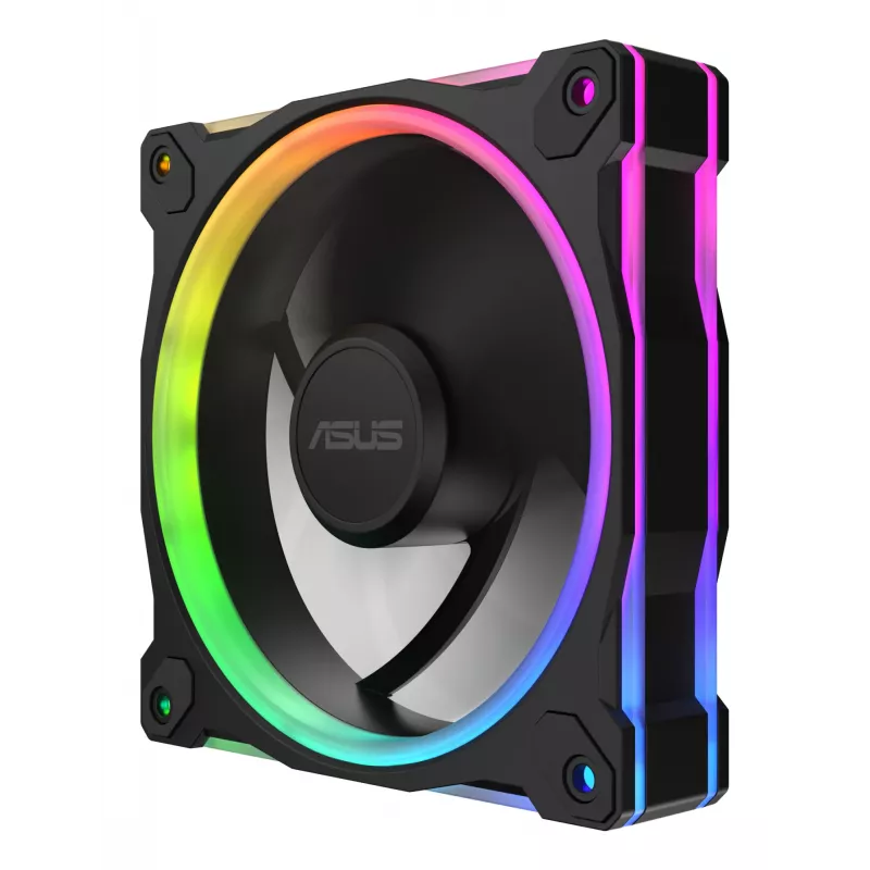 Ventiliatorius ASUS Prime MR120 ARGB Reverse Juoda 12 cm slydimo guolis