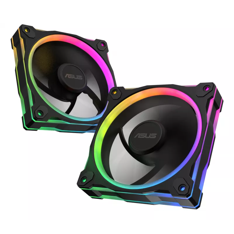 Ventiliatorius ASUS Prime MR120 ARGB Reverse Juoda 12 cm slydimo guolis