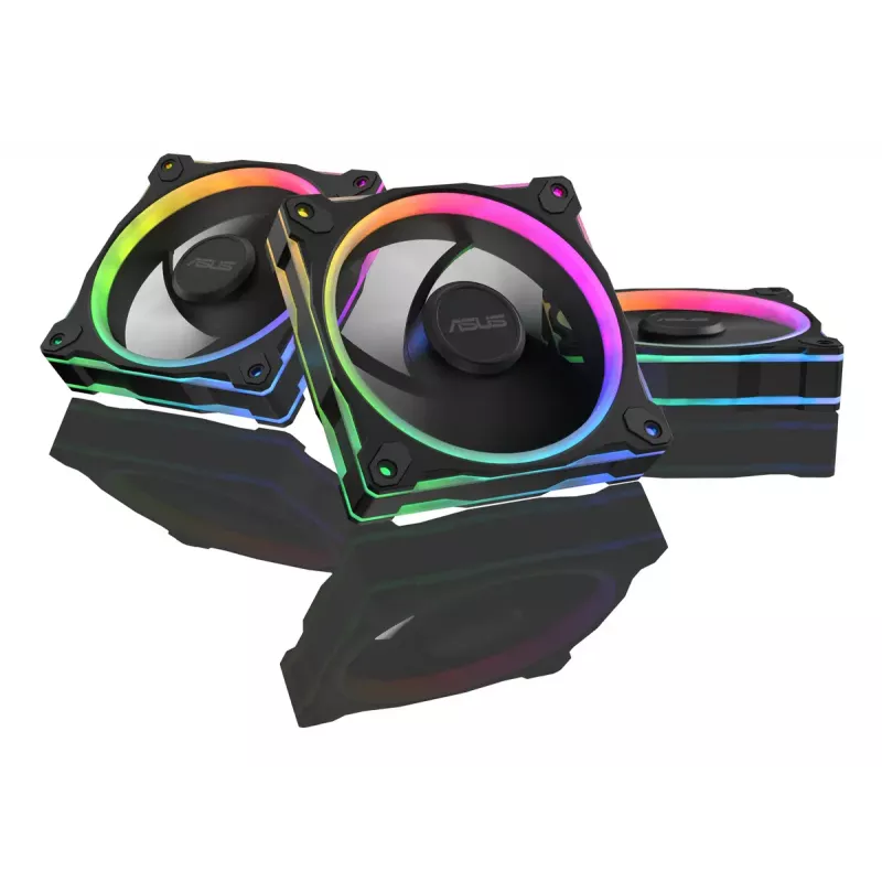 ASUS Prime MR120 ventiliatorius ARGB Reverse Juoda 3in1 Kompiuterio korpusas 12 cm 3 vnt.