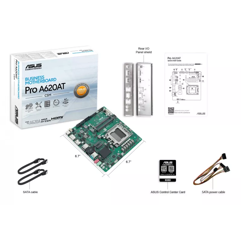 Motininė plokštė ASUS 90MB1L5M-M0EAYC AMD A620A Socket AM5 mini ITX