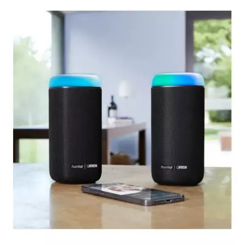Bluetooth garsiakalbis CANTON Glow Pro by HAMA, juodas, 3,5 mm lizdas, LED šviesos efektai