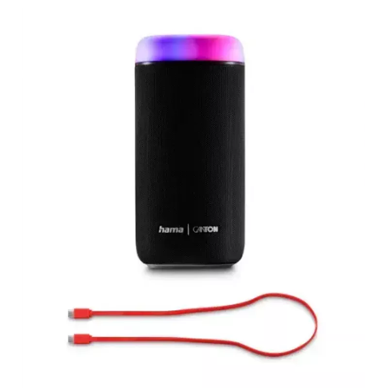 Bluetooth garsiakalbis CANTON Glow Pro by HAMA, juodas, 3,5 mm lizdas, LED šviesos efektai