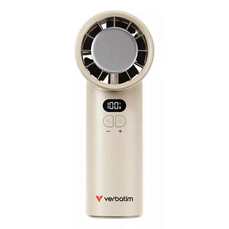 Verbatim Cool’n’Go IceTouch rankinis ventiliatorius balta/sidabrinė, Sidabrinė, Balta, 1 ventiliatorius, Rankinis ventiliatorius, 1 vnt., 8 W, Ličio jonų (Li-Ion)