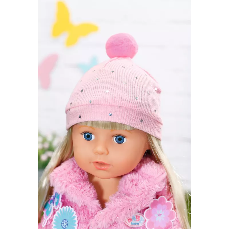 Lėlių drabužių rinkinys BABY born Rožinis paltukų rinkinys 43cm Sulankstomas