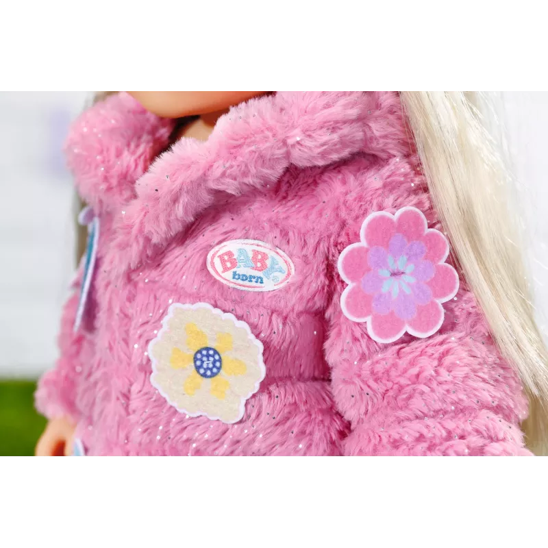 Lėlių drabužių rinkinys BABY born Rožinis paltukų rinkinys 43cm Sulankstomas