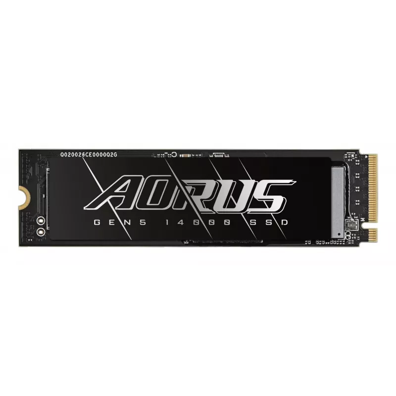 M.2 NVMe SSD GIGABYTE AORUS Gen5 14000 — 4 TB, PCIe 5.0, Read 14100 MB/s, Write 12600 MB/s