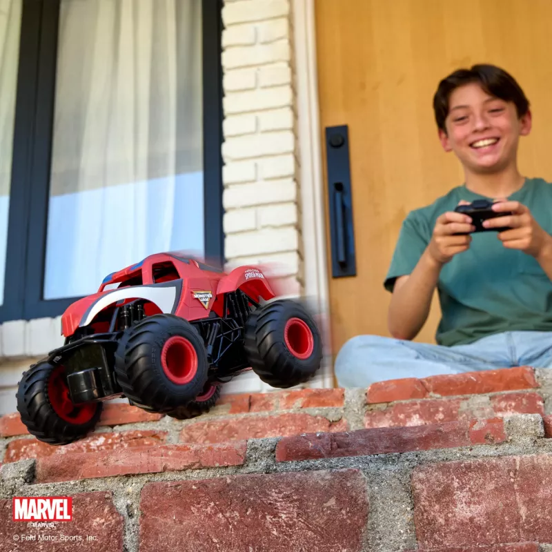 Monster Jam, Marvel The Amazing Spider-Man RC Monster Truck, 1:24 skalė, vaikiški žaislai berniukams ir mergaitėms nuo 4 metų