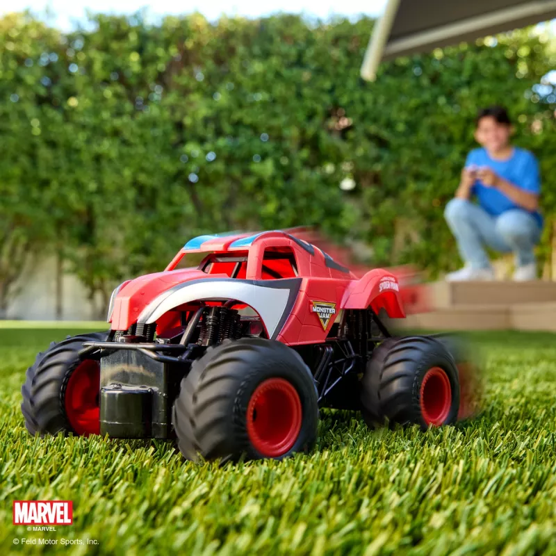 Monster Jam, Marvel The Amazing Spider-Man RC Monster Truck, 1:24 skalė, vaikiški žaislai berniukams ir mergaitėms nuo 4 metų