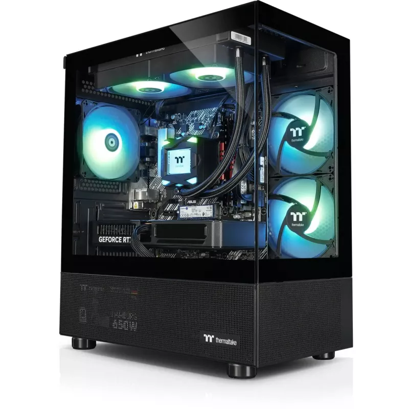 Stalinis žaidimų kompiuteris THERMALTAKE FTW A-Line LCS 5060 juodas/permatomas su Windows 11 Pro