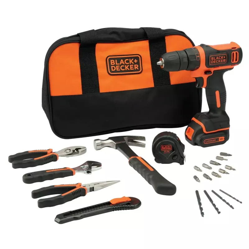 Pistol Grip Drill Juoda & Decker BDCDD12-QW, Keyless, 1.5 Ah