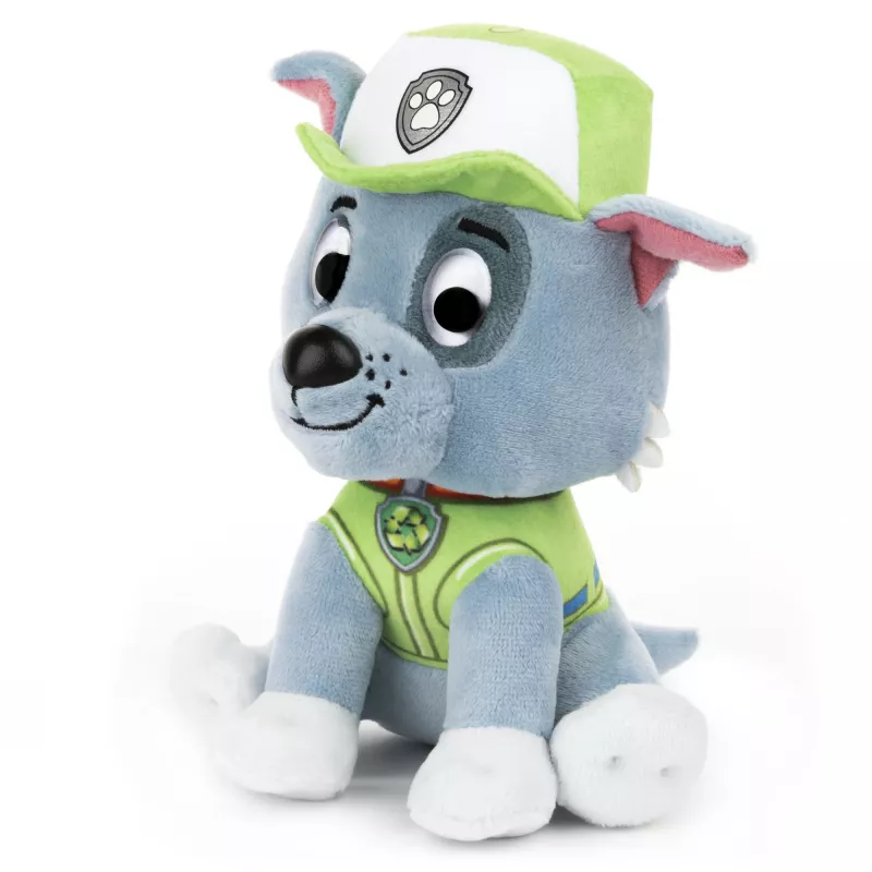 PAW Patrol GUND Oficialus Rocky žaislas su parašo perdirbimo uniforma, pliušinis žaislas, minkštas gyvūnėlis nuo 1 metų, 6 colių