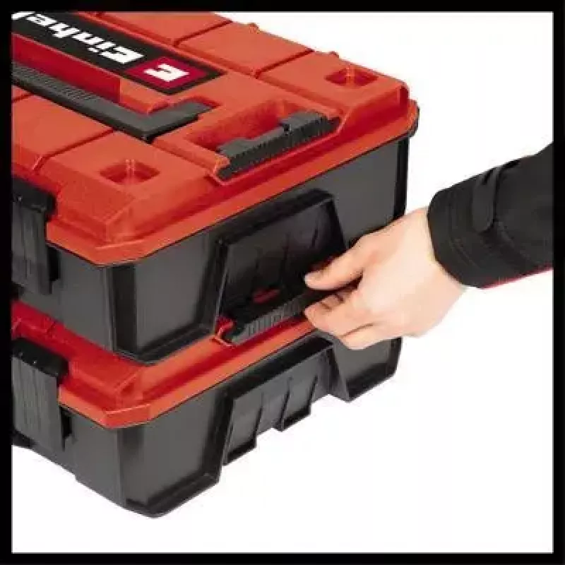 Smulkių detalių dėžutė Einhell E-Case S-F Polipropileninė Juoda Raudona 42x28x9,5 cm