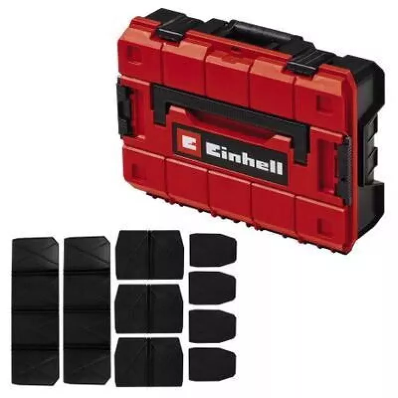 Smulkių detalių dėžutė Einhell E-Case S-F Polipropileninė Juoda Raudona 42x28x9,5 cm