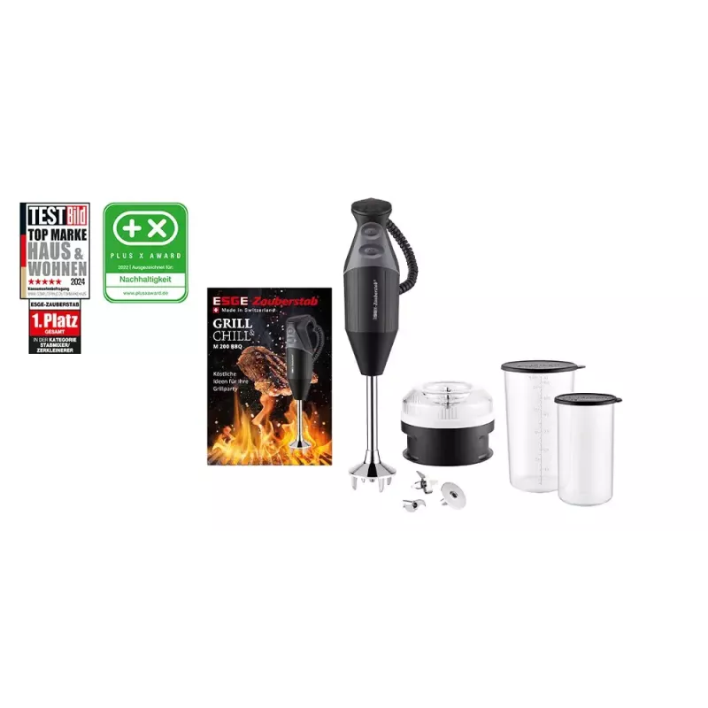 ESGE M 200 BBQ 10 L panardinamas trintuvas 200 W juoda, chromuota