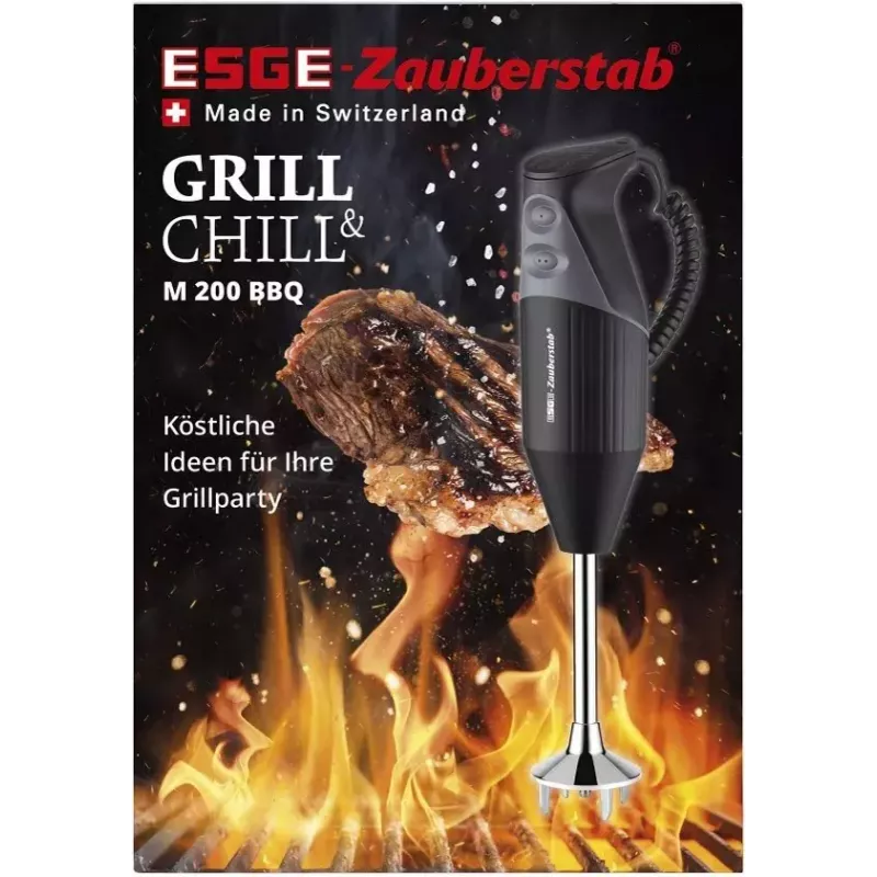 ESGE M 200 BBQ 10 L panardinamas trintuvas 200 W juoda, chromuota