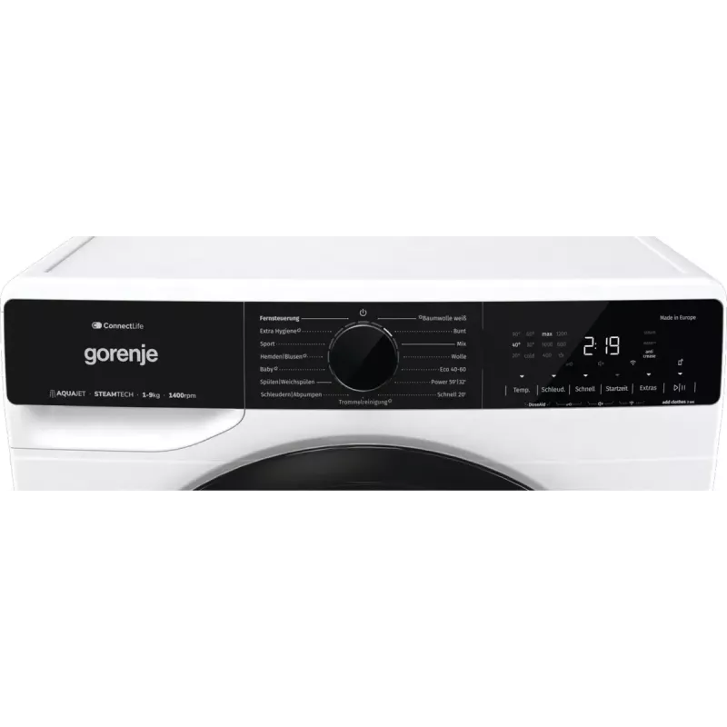 Skalbimo mašina Gorenje G600 WPNA94A1TS priekinio įkrovimo 9 kg 1300 aps./min. Balta A