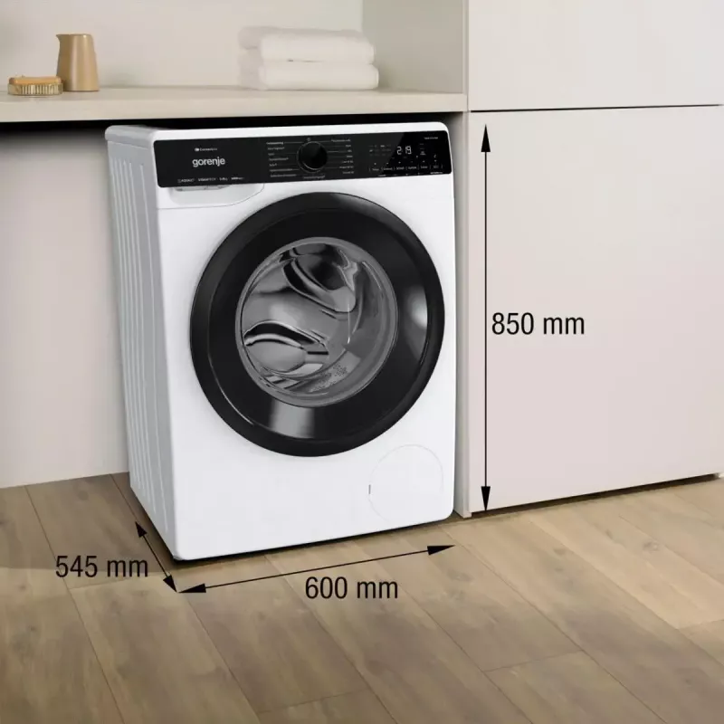 Skalbimo mašina Gorenje G600 WPNA94A1TS priekinio įkrovimo 9 kg 1300 aps./min. Balta A