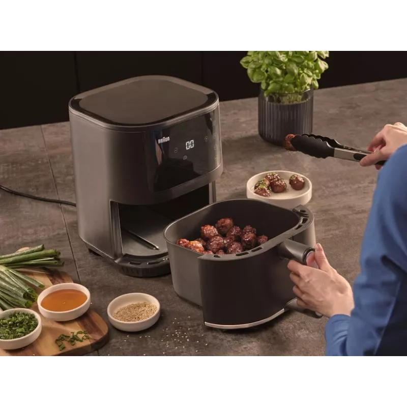 Braun MultiFry 3 Single 4,3 L atskirai stovinti 1500 W karšto oro gruzdintuvė juoda
