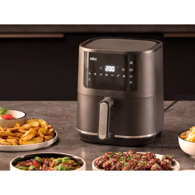 Braun MultiFry 3 Single 4,3 L atskirai stovinti 1500 W karšto oro gruzdintuvė juoda