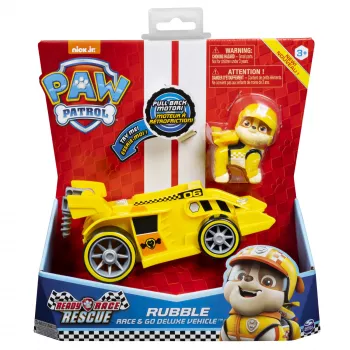 PAW Patrol , Ready, Race, Rescue Rubble’s Race & Go Deluxe Vehicle su garsais, vaikams nuo 3 metų