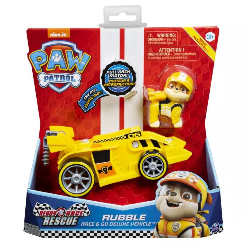 PAW Patrol , Ready, Race, Rescue Rubble’s Race & Go Deluxe Vehicle su garsais, vaikams nuo 3 metų