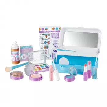 Melissa & Doug Love Your Look netikros kosmetikos rinkinys – 16 dalių, žaidimui be netvarkos (NETURi TIKROS KOSMETIKOS)
