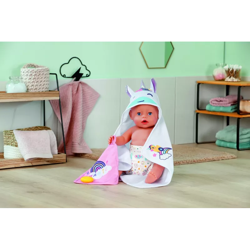 BABY born gobtuvėlių rankšluosčių rinkinys lėlėms maudymo reikmenų rinkinys