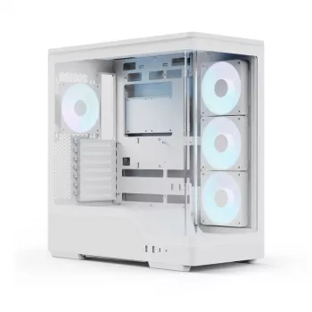 PC korpusas AEROCOOL Geh Midi P500A White — vidutinio dydžio ATX korpusas, baltos spalvos