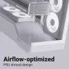 PC korpusas AEROCOOL Geh Midi P500A White — vidutinio dydžio ATX korpusas, baltos spalvos