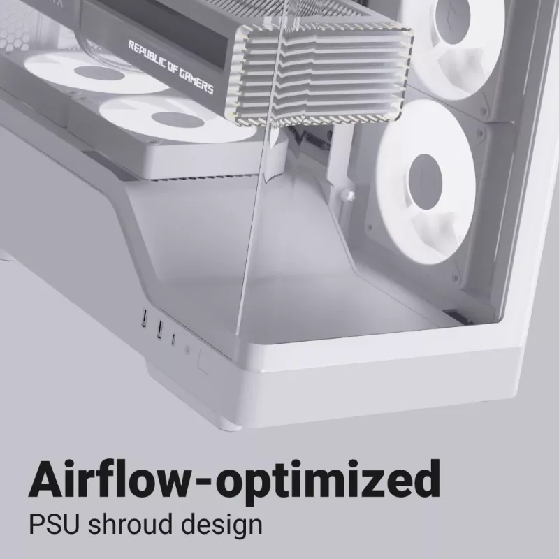 PC korpusas AEROCOOL Geh Midi P500A White — vidutinio dydžio ATX korpusas, baltos spalvos