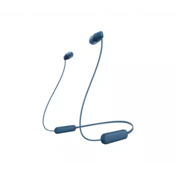 Sony WI-C100 ausinės belaidės į ausis įdedamos skambučiams / muzikai Bluetooth mėlynos