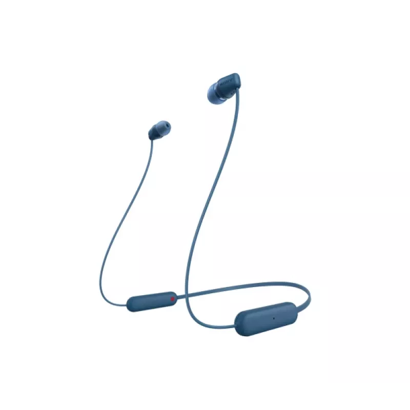 Sony WI-C100 ausinės belaidės į ausis įdedamos skambučiams / muzikai Bluetooth mėlynos
